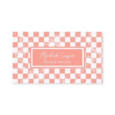 Pastel Pink Chequered Board