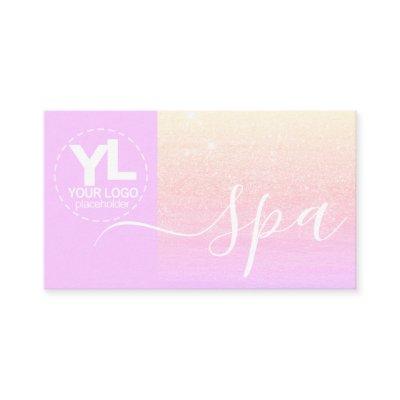 Pastel Pink Glam Logo Template Luxury Glitter
