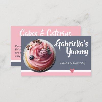Pastel Pink Gray Cupcake Cake Photo Template Sweet