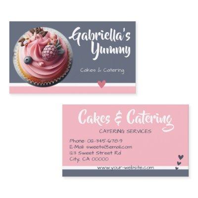 Pastel Pink Gray Cupcake Cake Photo Template Sweet