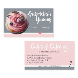 Pastel Pink Gray Cupcake Cake Photo Template Sweet