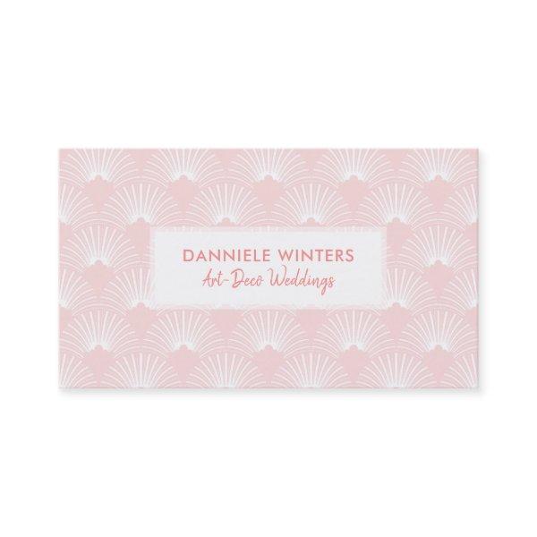 Pastel-Pink & White Art-Deco Pattern