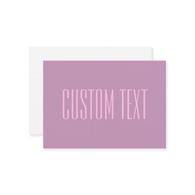 Pastel Purple & Light Pink | Modern Editable Text Note Card