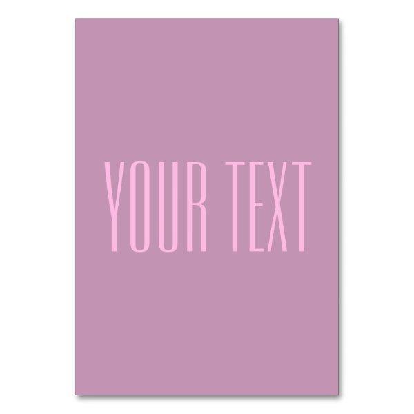 Pastel Purple & Light Pink | Modern Editable Text Table Number