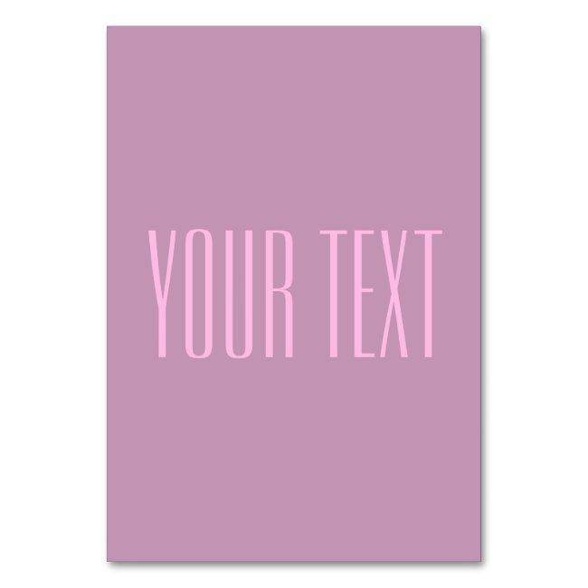 Pastel Purple & Light Pink | Modern Editable Text Table Number