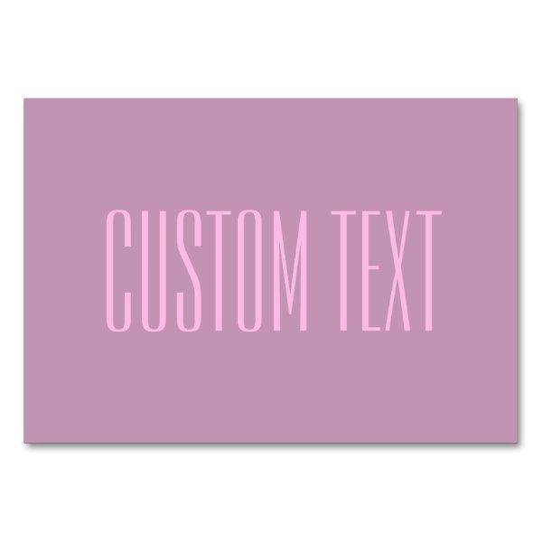 Pastel Purple & Light Pink | Modern Editable Text Table Number