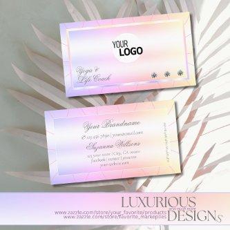 Pastel Rainbow Colorful with Diamonds and Logo