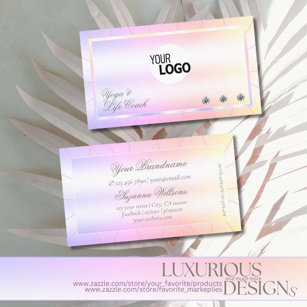 Pastel Rainbow Colorful with Diamonds and Logo