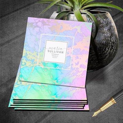 Pastel Rainbow Islands Abstract ID798 Square