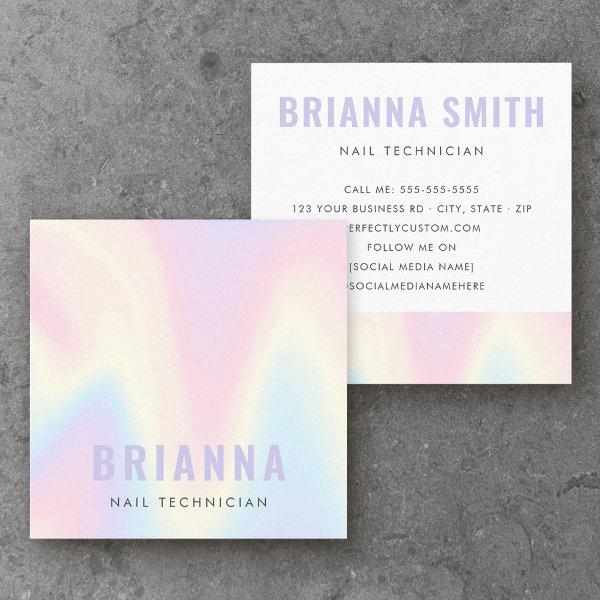 Pastel rainbow trendy modern minimal square