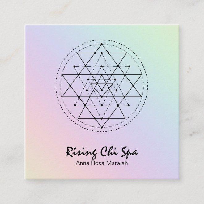 *~* Pastel  Reiki Yoga Rainbow Sacred Geometry Square
