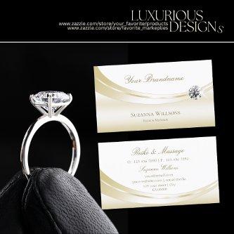 Pastel Silk Gold and White with Sparkle Diamond