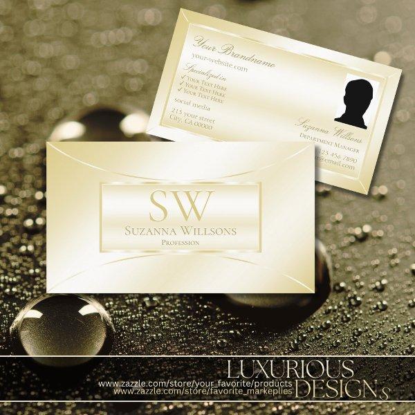 Pastel Silk Gold Decorated with Monogram and Photo