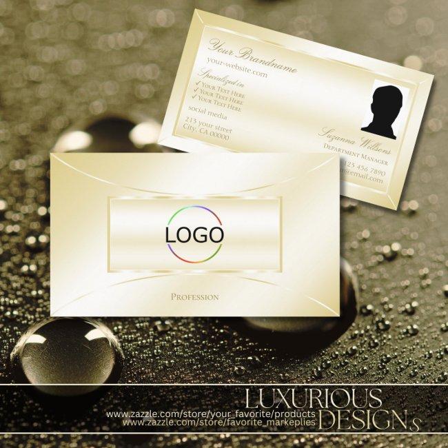 Pastel Silk Gold Decoration with Logo and Photo
