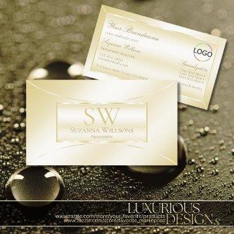 Pastel Silk Gold Decorative with Monogram and Logo