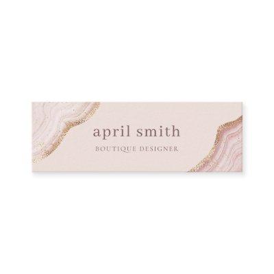 Pastel Soft Blush Rose Gold Agate Marble Texture Mini