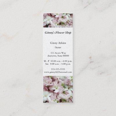 Pastel spring flowers closeup bookmark mini