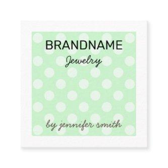 Pastel Teal Polka Dots Handmade Jewelry Display Square
