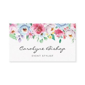 Pastel Watercolor Spring Flowers Floral Garland