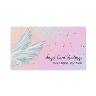*~*  Pastel White Angel Wings Starry Rainbow