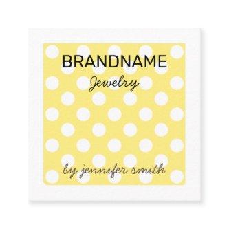 Pastel Yellow Polka Dots Handmade Jewelry Display Square