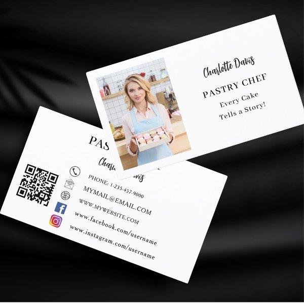 Pastry chef photo slogan love QR code