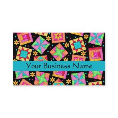 Patchwork Quilt Block Art Black