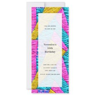Patchwork Quilt Inspired Generic All Purpose Party Invitation