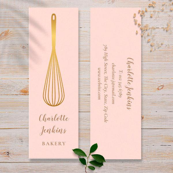 Patisserie Chef Blush Pink Gold Whisk Mini