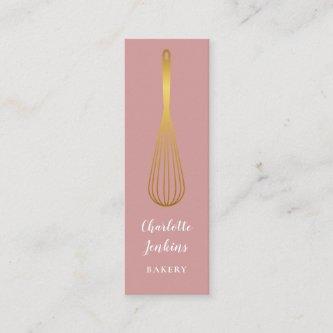 Patisserie Chef Dusty Rose Gold Whisk  Mini