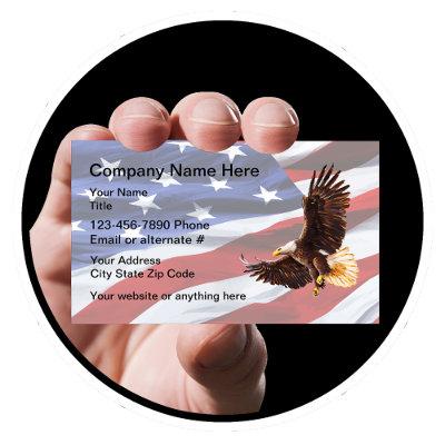 Patriotic Americana Theme Businesscards