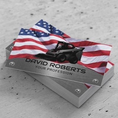 Patriotic Construction Equipment Operator Metal