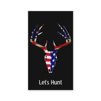 Patriotic Deer Hunting skull