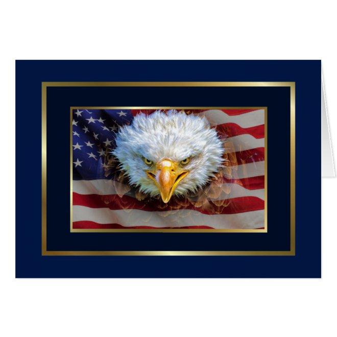Patriotic Eagle  Stationery Note Card