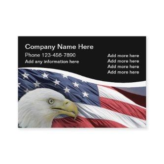 Patriotic Large Eagle Businesscards