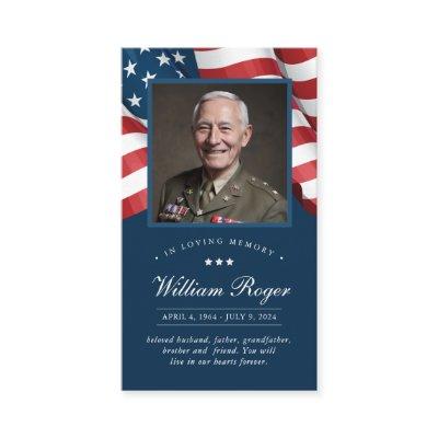 Patriotic Memorial Card Prayer Card