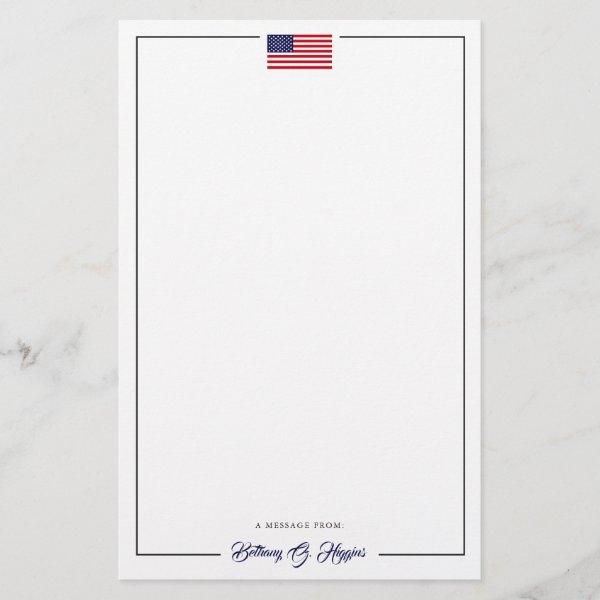 Patriotic Style America Flag | Office Stationary  Stationery
