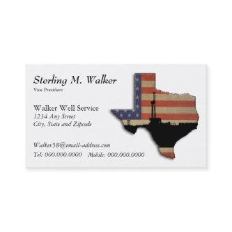 Patriotic Texas Oil Drilling Rig