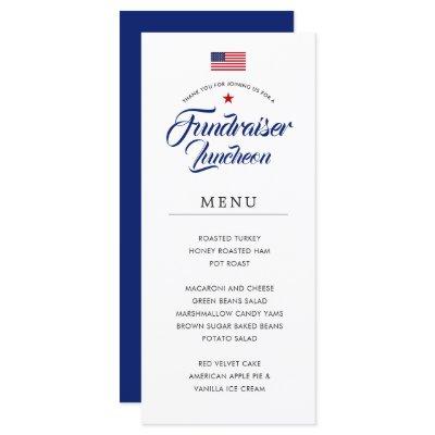 Patriotic Themed | Political Style Dinner Menu