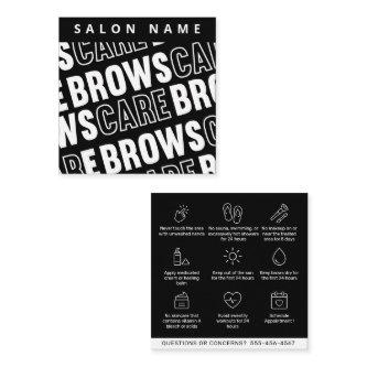 Pattern Brows Aftercare PMU Brow Instructions Square