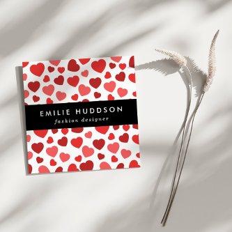 Pattern Of Hearts, Red Hearts, Hearts Pattern Square