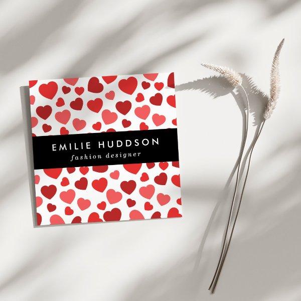Pattern Of Hearts, Red Hearts, Hearts Pattern Square