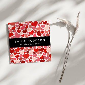Pattern Of Hearts, Red Hearts, Love Square
