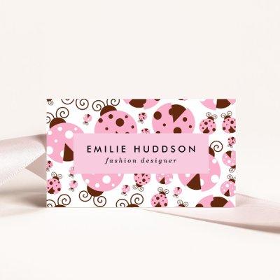 Pattern Of Ladybugs, Cute Ladybugs, Pink Ladybugs