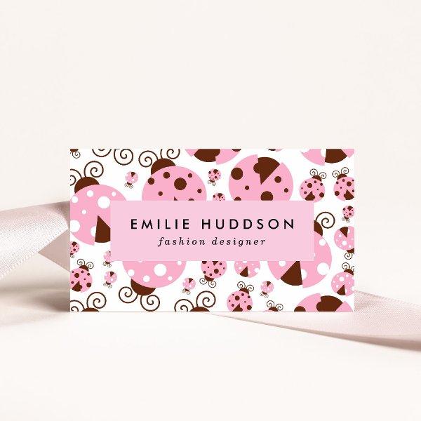 Pattern Of Ladybugs, Cute Ladybugs, Pink Ladybugs