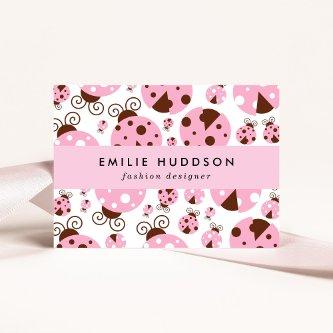 Pattern Of Ladybugs, Cute Ladybugs, Pink Ladybugs