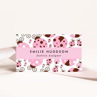 Pattern Of Ladybugs, Cute Ladybugs, Pink Ladybugs
