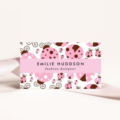 Pattern Of Ladybugs, Cute Ladybugs, Pink Ladybugs