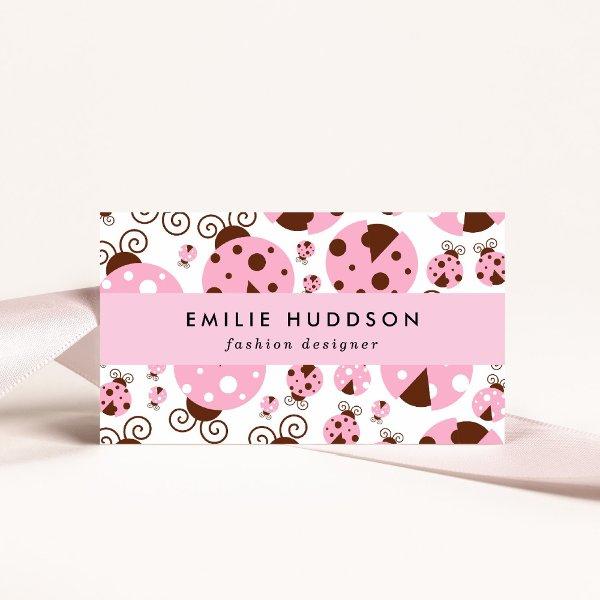 Pattern Of Ladybugs, Cute Ladybugs, Pink Ladybugs