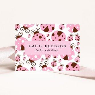 Pattern Of Ladybugs, Cute Ladybugs, Pink Ladybugs